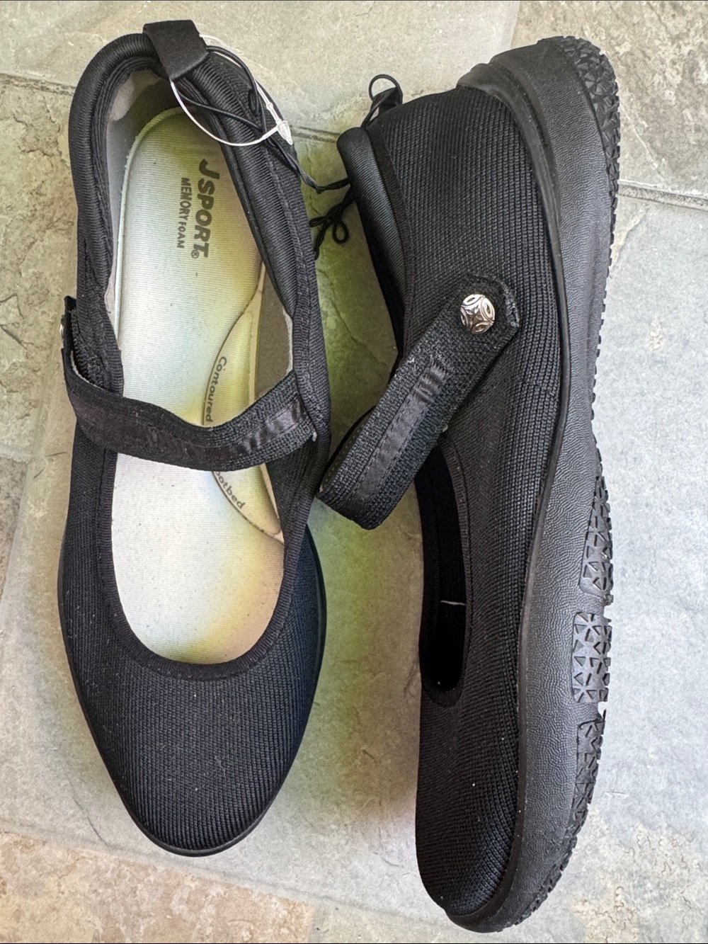 Black Mary Jane Comfort Walking Shoes - Picture 3 of 5